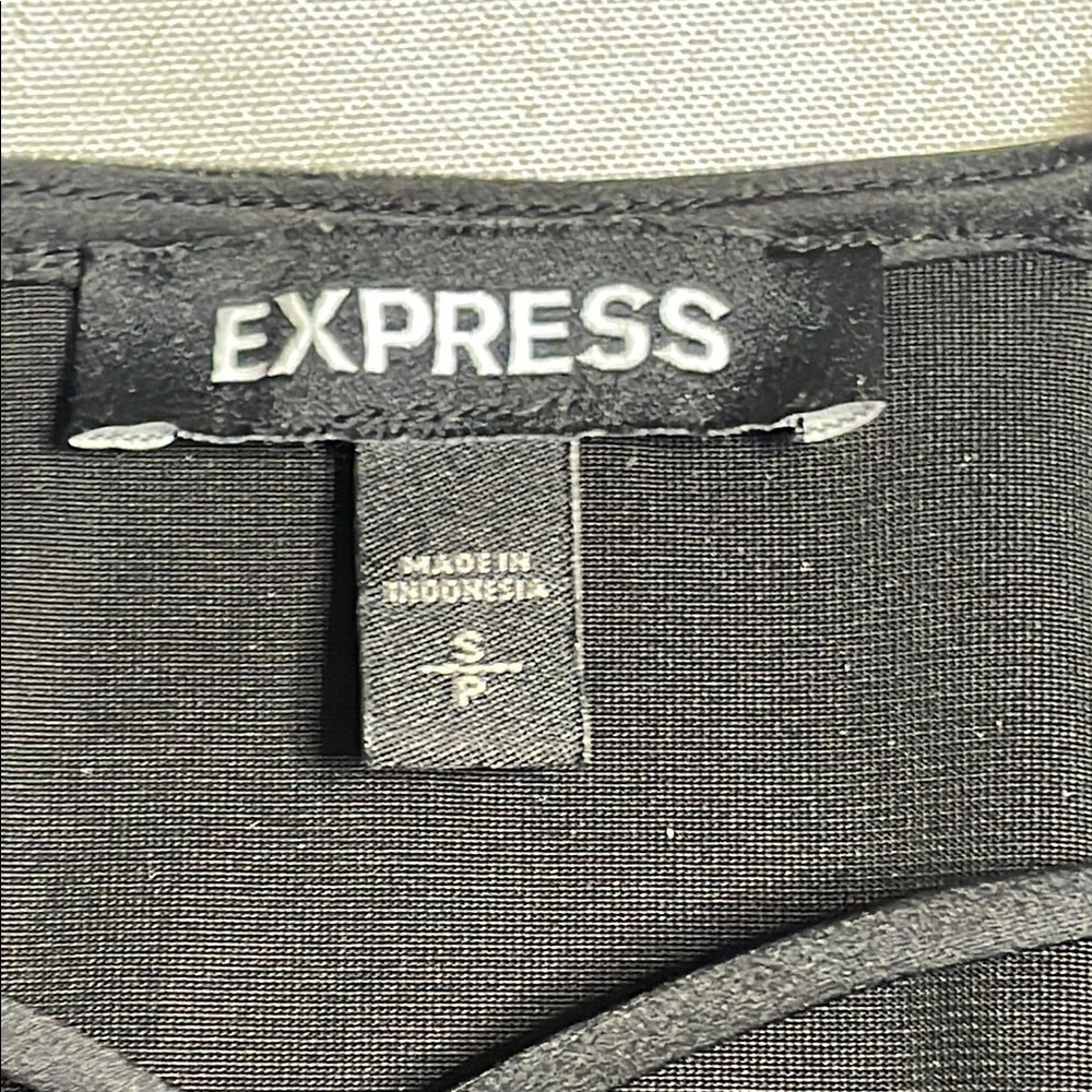 EXPRESS Elegant Black Criss Cross Velvet Top - Picture 8 of 10